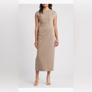 NWT Boss Taupe Sleeveless Dress